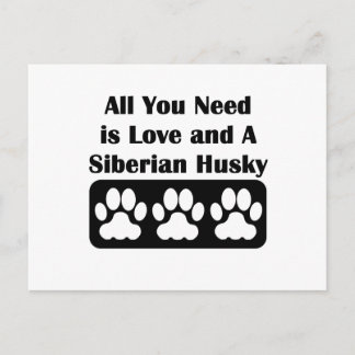 Alles was Sie brauchen ist Liebe und ein sibirisch Postkarte