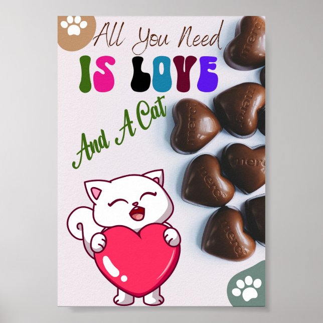 Alles, was Sie brauchen, ist Liebe und Katze, Katz Poster (Vorne)