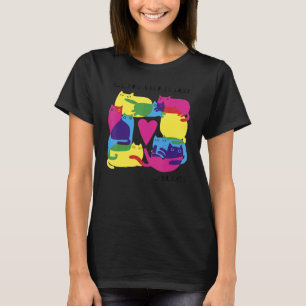 Alles, was Sie brauchen, ist Liebe und Katzen farb T-Shirt
