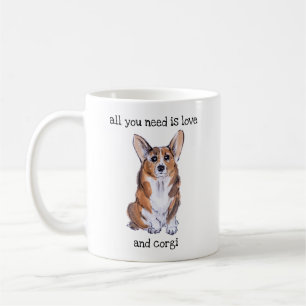 Alles was Sie brauchen ist Liebe und Korgi Kaffeetasse