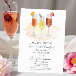 Alles was Sie brauchen ist Liebe und Mimosas | Bra Einladung