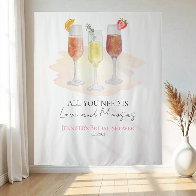 Alles was Sie brauchen ist Liebe und Mimosas Braut Wandteppich (Von Creator hochgeladen)
