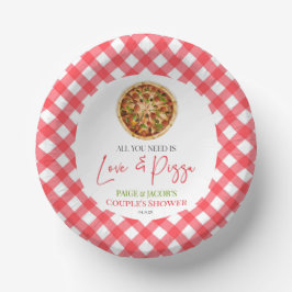 Alles, was Sie brauchen, ist Liebe und Pizza Paare Pappteller