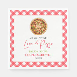 Alles, was Sie brauchen, ist Liebe und Pizza Paare Serviette