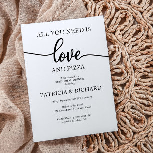 Alles was Sie brauchen ist Liebe und Pizza Probe D Einladung