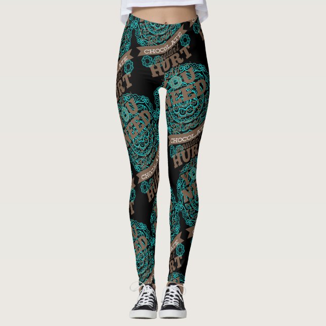 Alles, was Sie brauchen, ist Liebe und Schokolade Leggings (Vorderseite)