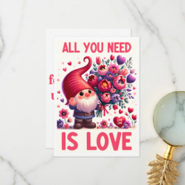 Alles, was Sie brauchen, ist Liebe - Valentinskart Dankeskarte