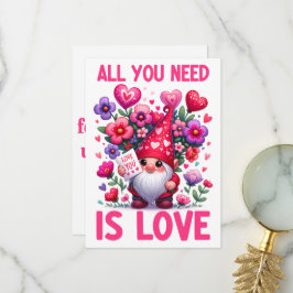 Alles, was Sie brauchen, ist Liebe - Valentinskart Dankeskarte