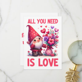 Alles, was Sie brauchen, ist Liebe - Valentinskart Dankeskarte