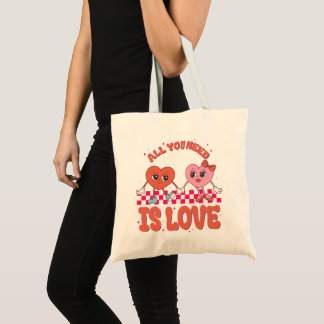 Alles was Sie brauchen ist Liebe, Valentinstag Tragetasche