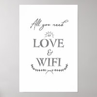 Alles was Sie brauchen ist LIEBE & WIFI