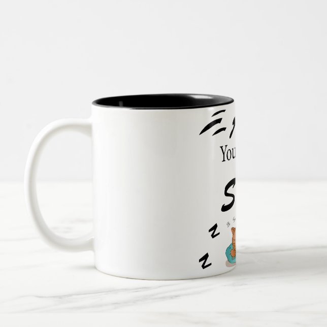 Alles was Sie brauchen ist Sleep Funny Quotes Tass Zweifarbige Tasse (Links)