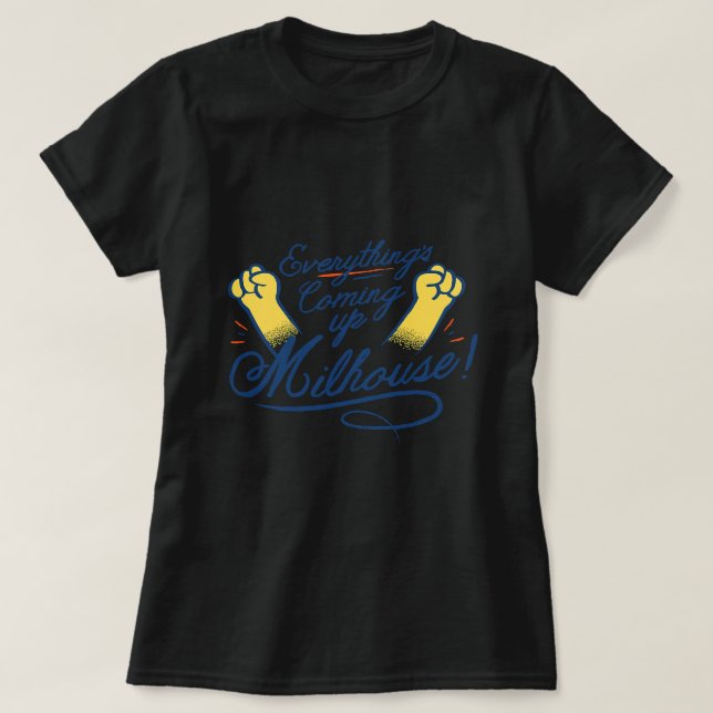 Alles, was über Milhouse Music hinwegkommt Liebhab T-Shirt (Design vorne)