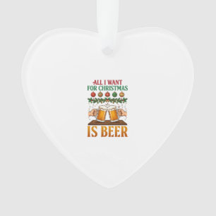 Alles, was Weihnachten will, ist Bier Toasting Mug Ornament