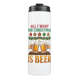Alles was Weihnachten will, ist Bier Toasting Mugs Thermosbecher