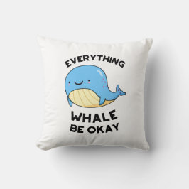 Alles, was Whale in Ordnung Funny Whale Puff Kissen