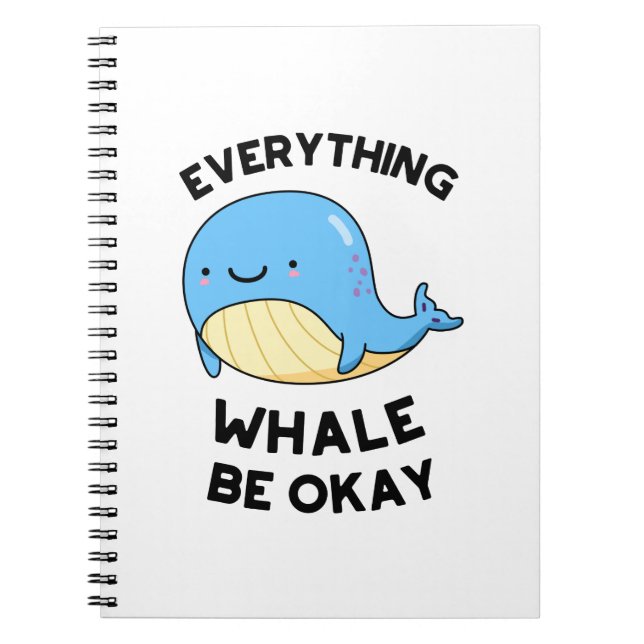 Alles, was Whale in Ordnung Funny Whale Puff Notizblock (Vorderseite)