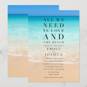 Alles was wir brauchen ist Liebe und die Strandhoc Einladung