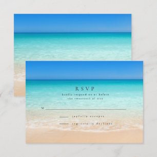Alles was wir brauchen ist Liebe und die Strandhoc RSVP Karte