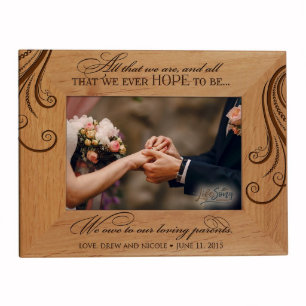Alles, was wir sind 12x18 Holz Hochzeitsbild Rahme