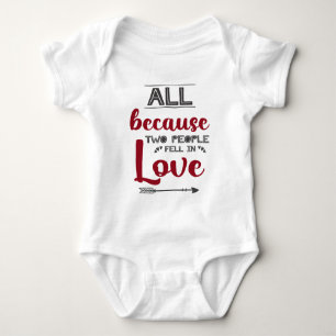 Alles, weil zwei Menschen fielen Liebe Neugeborene Baby Strampler