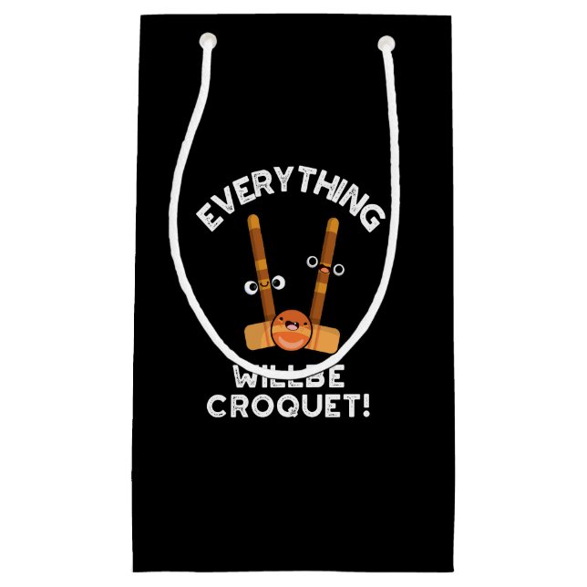 Alles wird Croquet Sport Pub Dark BG Kleine Geschenktüte (Vorderseite)