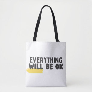 : 'Alles wird gut' Minimalistischer Ausspruch  Tasche