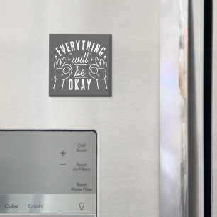 Alles wird gut Motivationszitat  Magnet