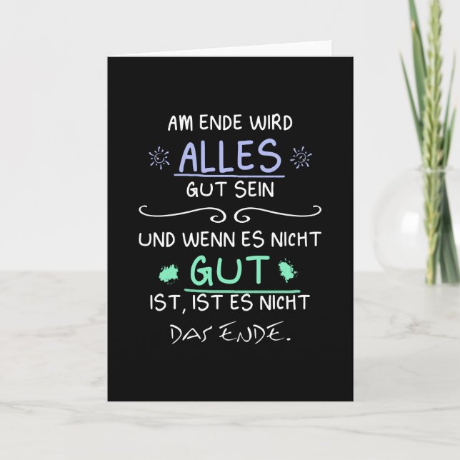 Alles wird gut sein - alles karte (Vorderseite)