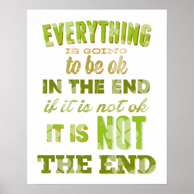 Alles wird in Ordnung Inspiration Poster (Vorne)