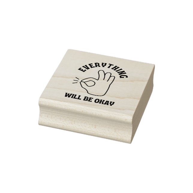 Alles wird in Ordnung sein Gummistempel (Stempel)