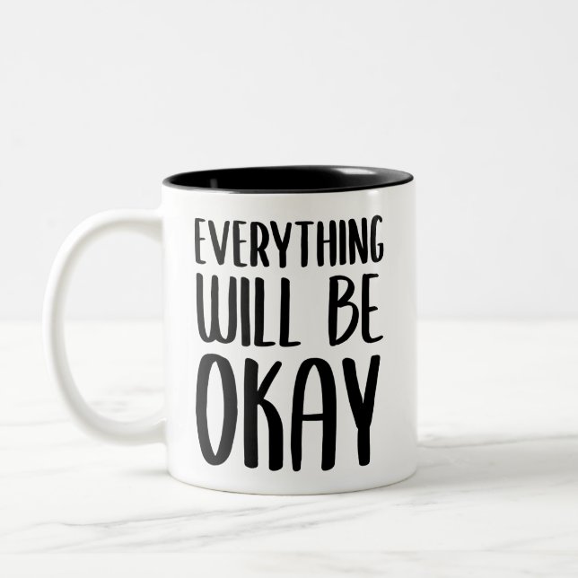 Alles wird in Ordnung sein // Support-Angebot Zweifarbige Tasse (Links)