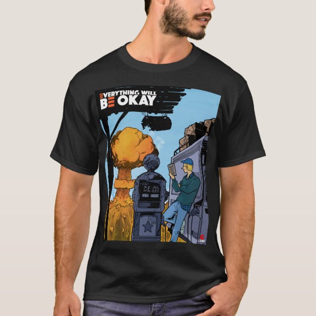 Alles wird in Ordnung sein V1 klassischer schwarze T-Shirt (Vorderseite)