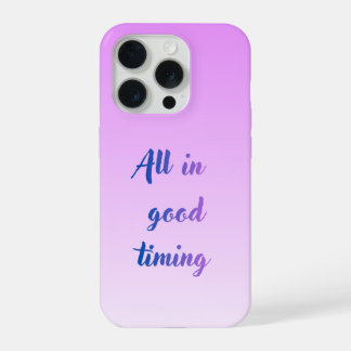 Alles zur rechten Zeit Mobile Cover iPhone 15 Pro Hülle