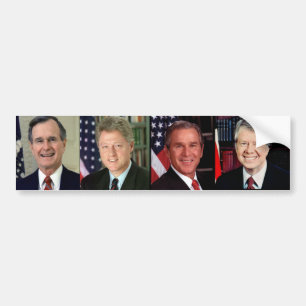 Alles zusammen /George H. W. Bush/Bill Clinton Autoaufkleber