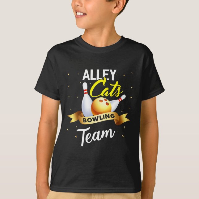 Alley Cat Bowling Shirt Funny Bowler Bowling (Vorderseite)