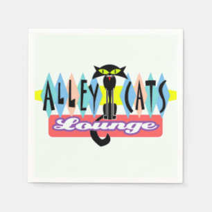 "Alley Cat Lounge" Serviette