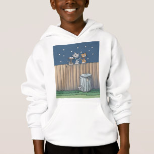 Alley Cats auf einem Zaun Hoodie