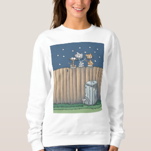 Alley Cats auf einem Zaun Sweatshirt
