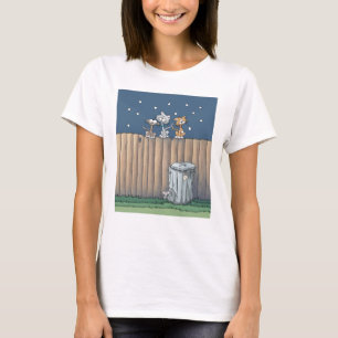 Alley Cats auf einem Zaun T-Shirt