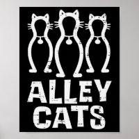 Alley Cats Bowling Team Fun Spaß Bowler Player Wo