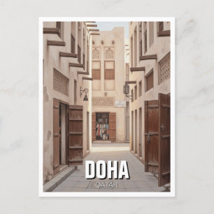 Alley in Doha Katar Travel Postkarte