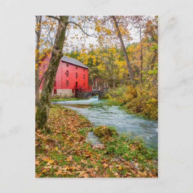 Alley Mill im Herbst Postkarte (Vorderseite)