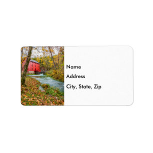 Alley Mill in Herbst-Adressmarken Adressaufkleber