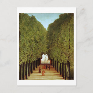 Alleyway in the Park of Saint-Cloud, 1908 (oil on Postkarte
