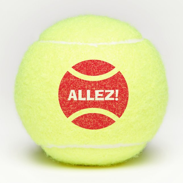 Allez ! Idée cadeau de balles de tennis personnali (Devant)