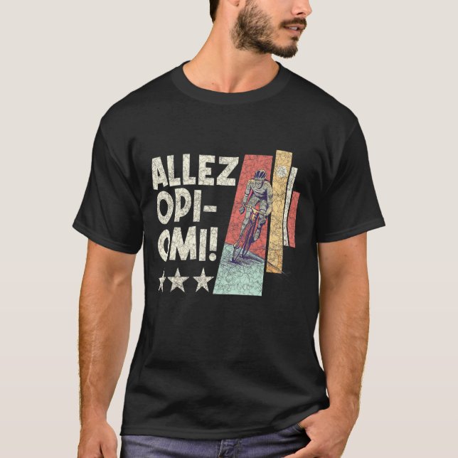 Allez Opi Omi Bike Redewendungen T-Shirt (Vorderseite)