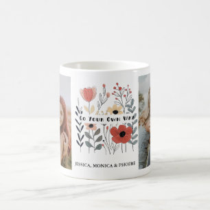 "Allez sur votre propre voie" Photo Mug Fleur sauv