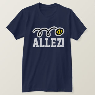 Allez ! T-shirt de tennis avec dicton français su