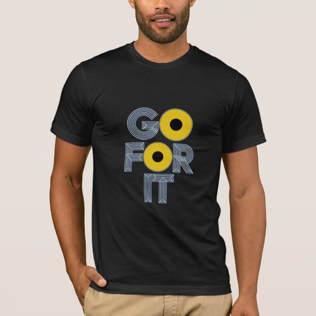 "Allez-y" Motivationnel T-Shirt Design (Devant)